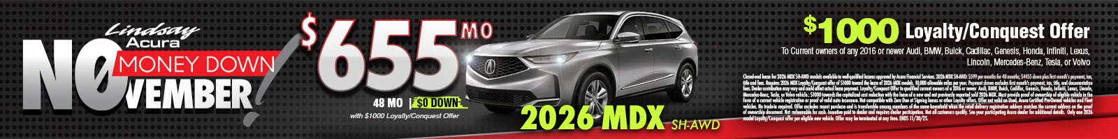 2026 MDX $655mo NOV25