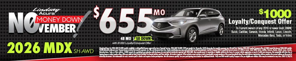 2026 MDX $655mo NOV25 | Lindsay Acura