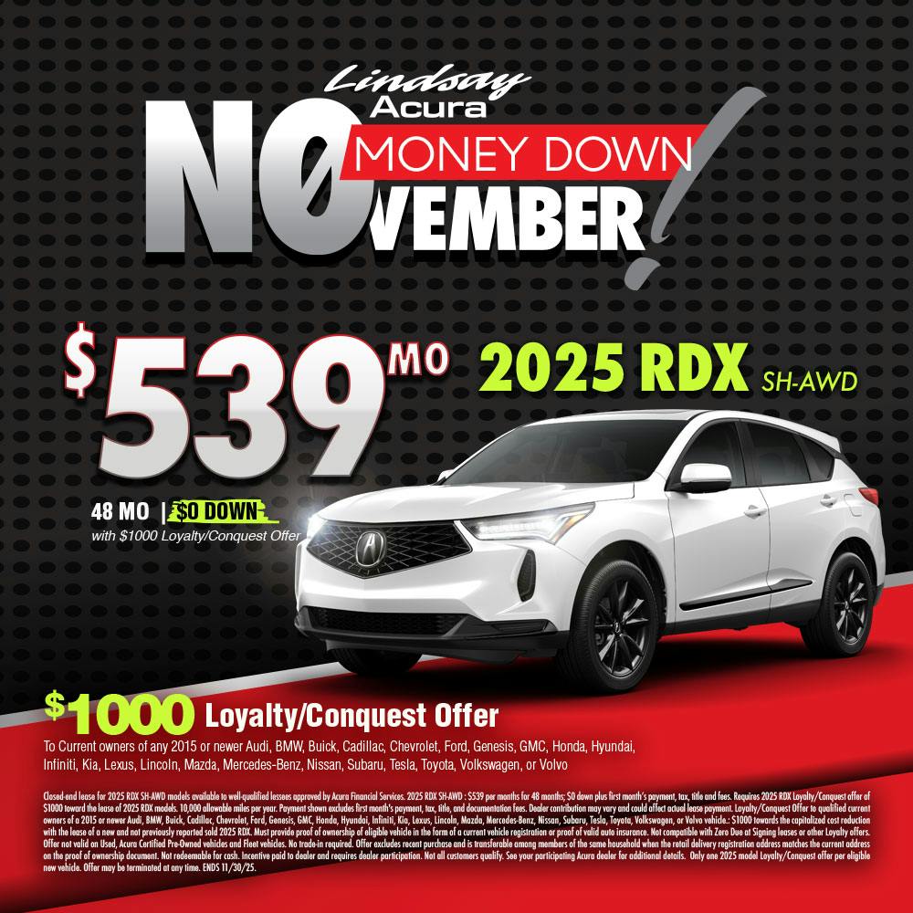 $539 mo | 2025 RDX SH-AWD NOV25