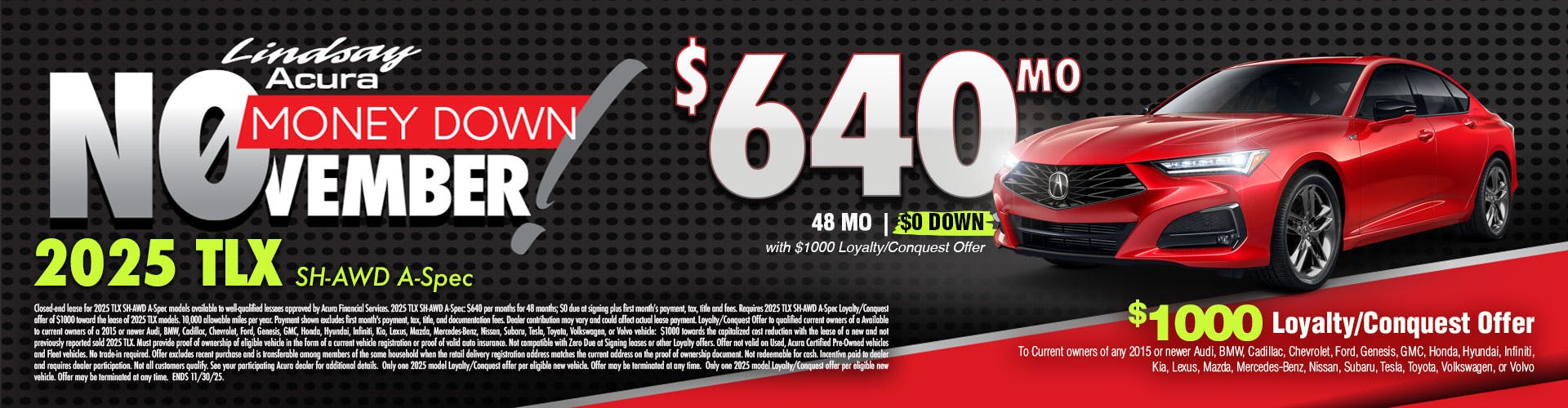 $640 TLX AWD A-SPEC NOV25