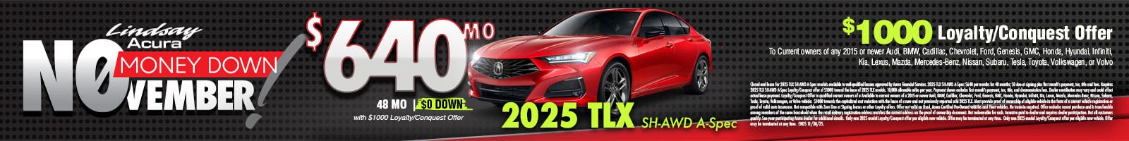 $640 TLX AWD A-SPEC NOV25
