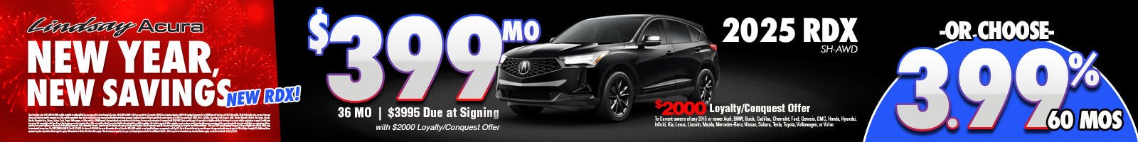 $399 mo | 2025 RDX SH-AWD JAN26