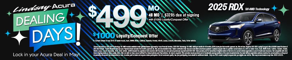 $499 mo | 2025 RDX Tech SH-AWD | Lindsay Acura