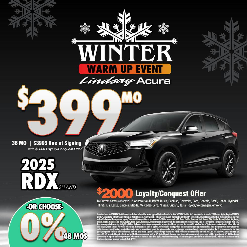 $399 mo | 2025 RDX SH-AWD FEB26