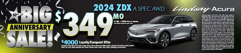 $349 2024 ZDX A Spec | Lindsay Acura