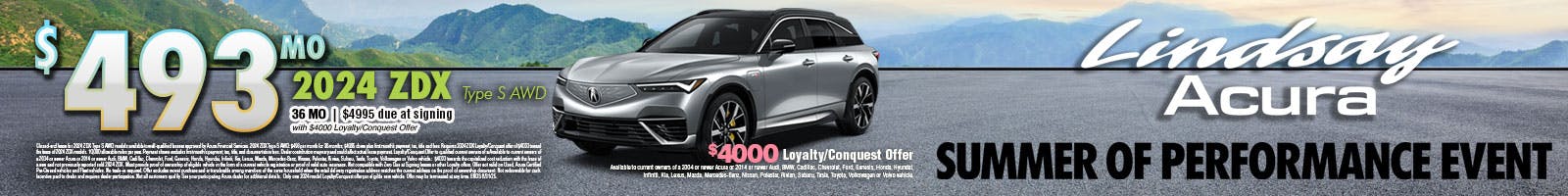 $493 2024 ZDX Type S AUG25