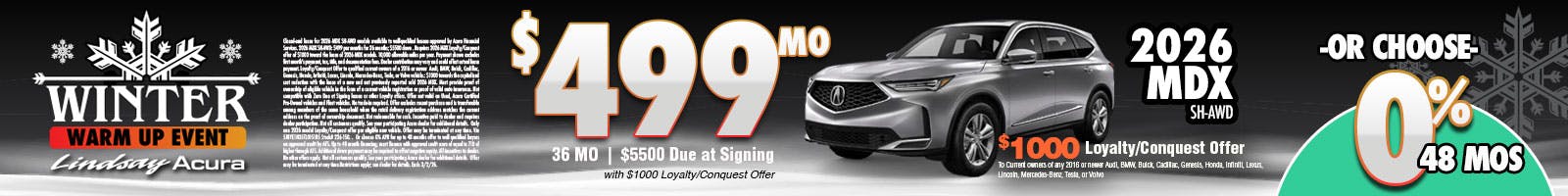 2026 MDX $499mo FEB26
