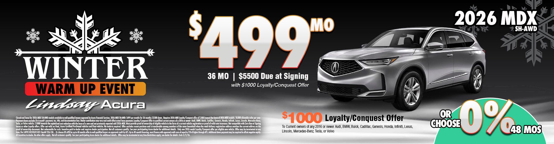 2026 MDX $499mo FEB26