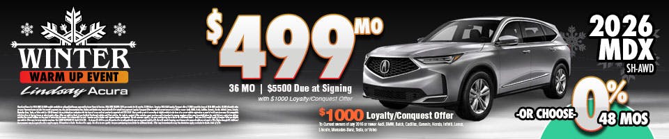 2026 MDX $499mo FEB26 | Lindsay Acura