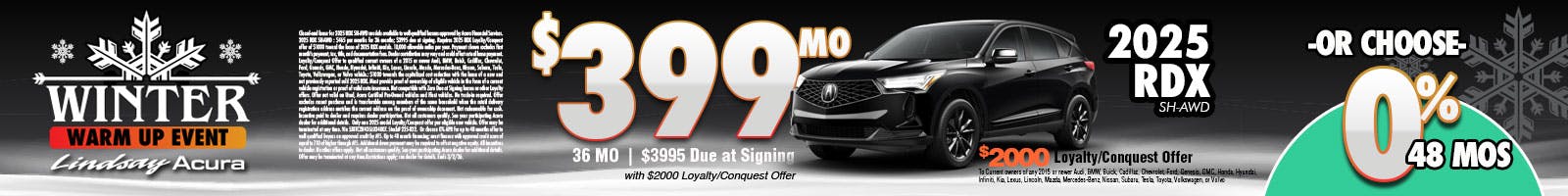 $399 mo | 2025 RDX SH-AWD FEB26