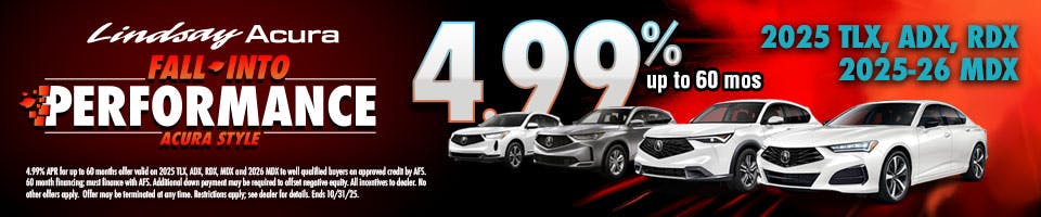 4.99% 5MODELS OCT25 | Lindsay Acura