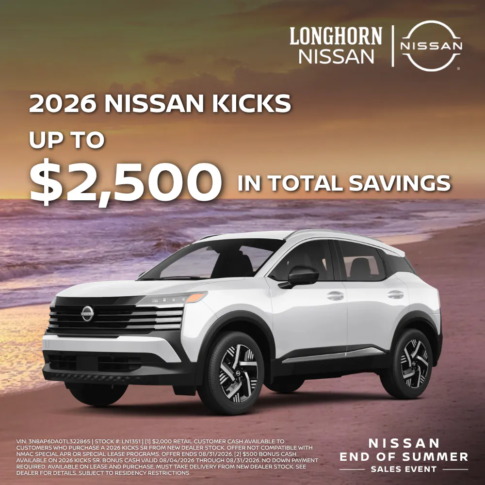 2026 Kicks | Longhorn Nissan
