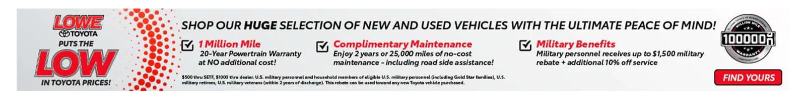 Lowe Puts the Low in Toyota Prices