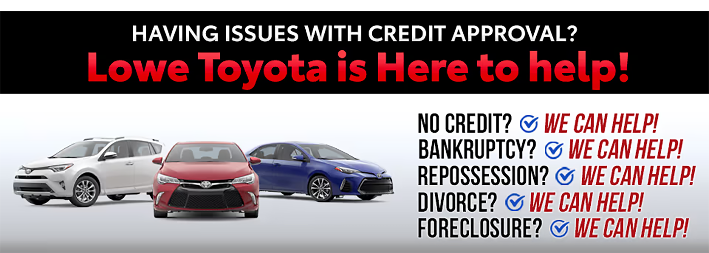 Toyota vehicles available with subprime auto financing