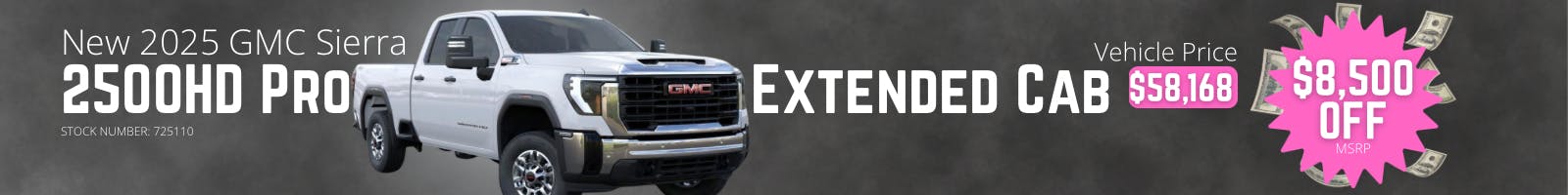 2025 GMC Sierra 2500HD PRO $8,500 off