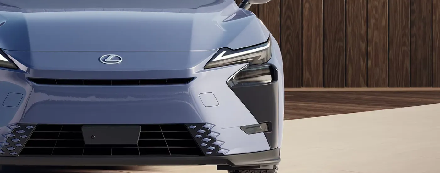 Front of a grey 2026 Lexus ES 350h Premium