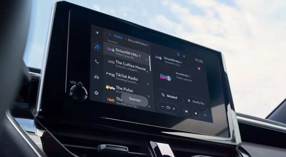 The infotainment system on a 2026 Toyota Corolla.