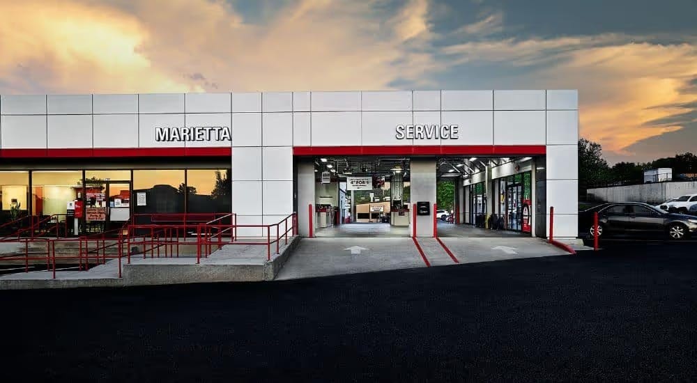 The service center is shown at Marietta Toyota. 