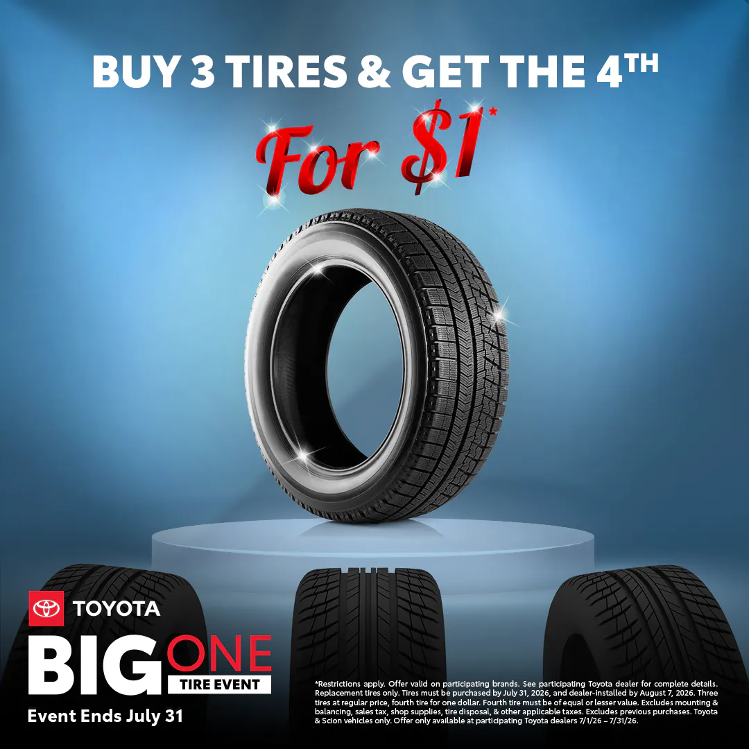Tire Savings Event: Buy 3 Tires and Get the 4th for $1.00 | Marietta Toyota