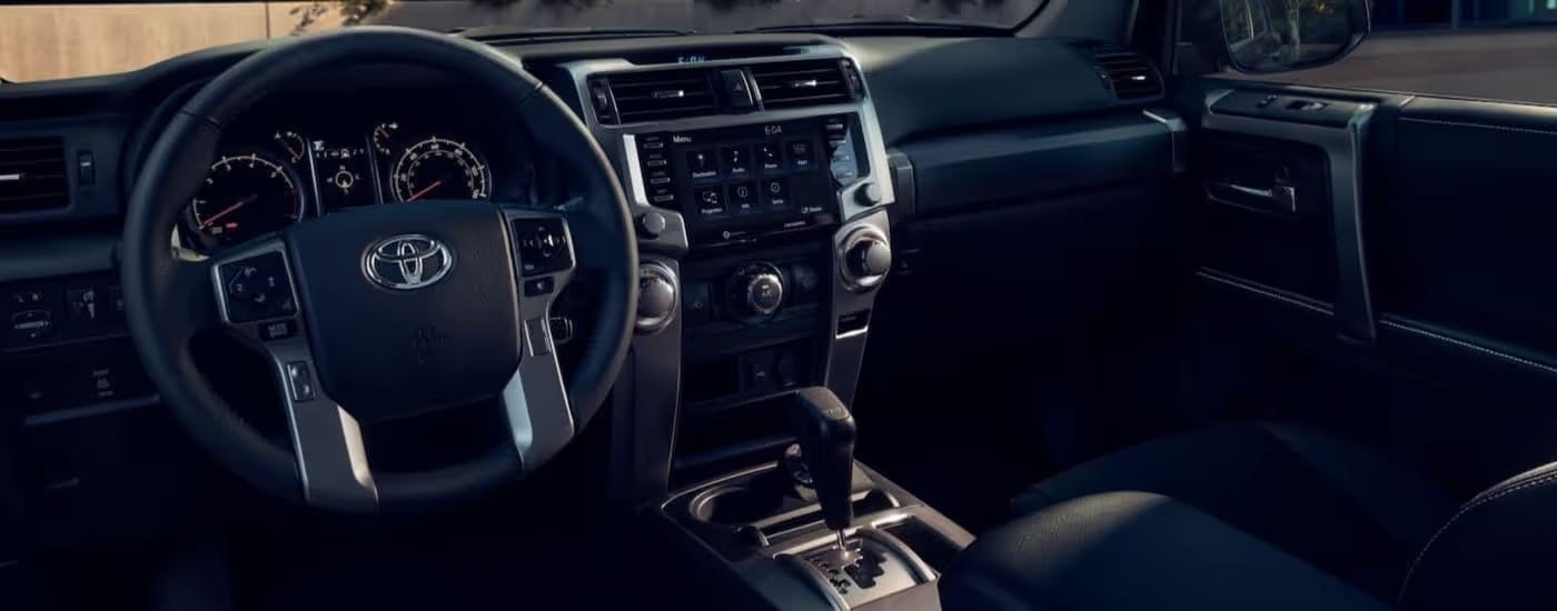 Black interior and dash of a 2024 Toyota 4Runner