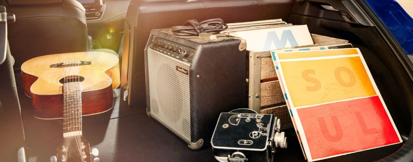 Music equipment in the trunk of a 2024 Toyota Corolla