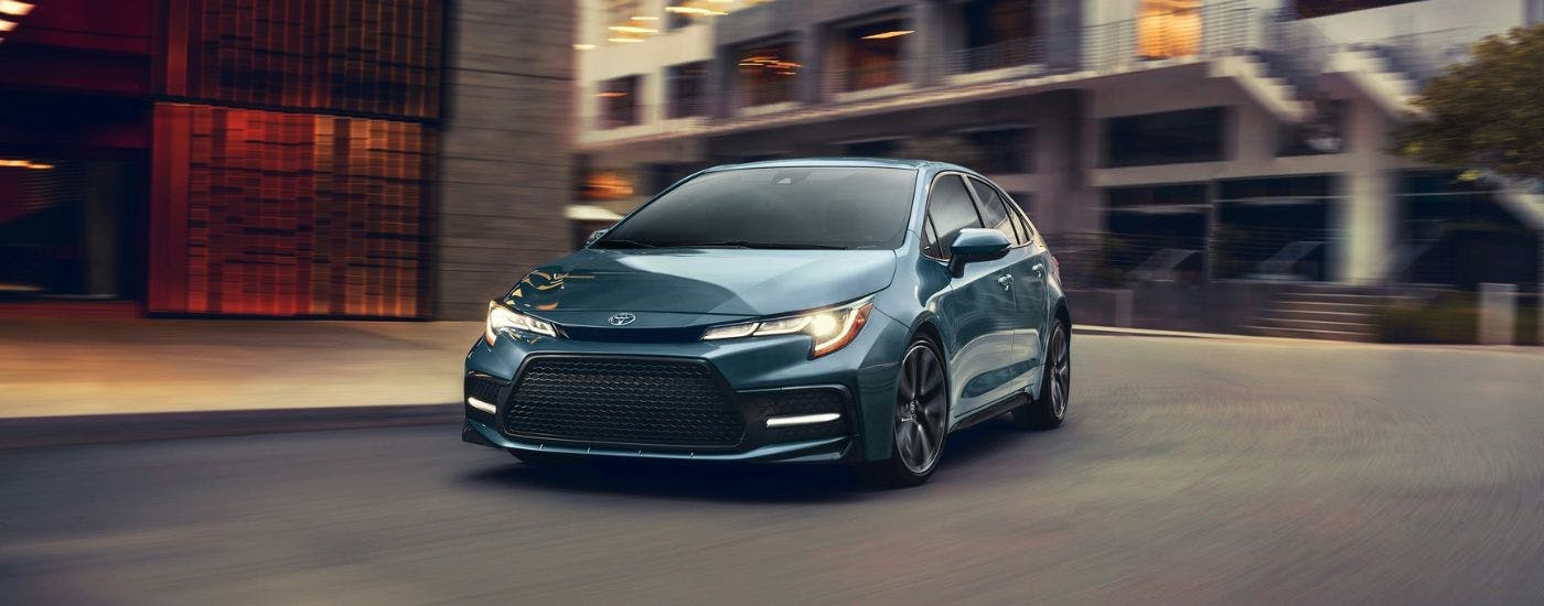 Blue 2020 Toyota Corolla for sale near Kennesaw on a test drive