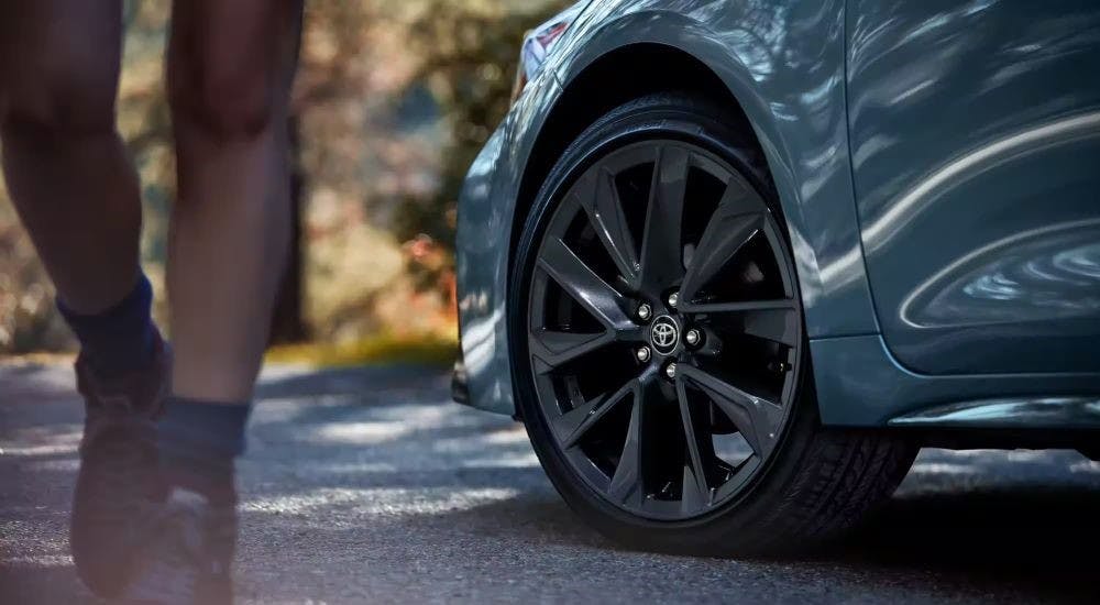 Close-up of a wheel on a 2026 Toyota Corolla XSE