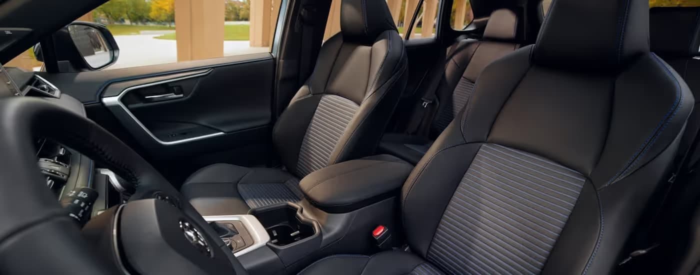 The front seats of a 2025 Toyota RAV4.