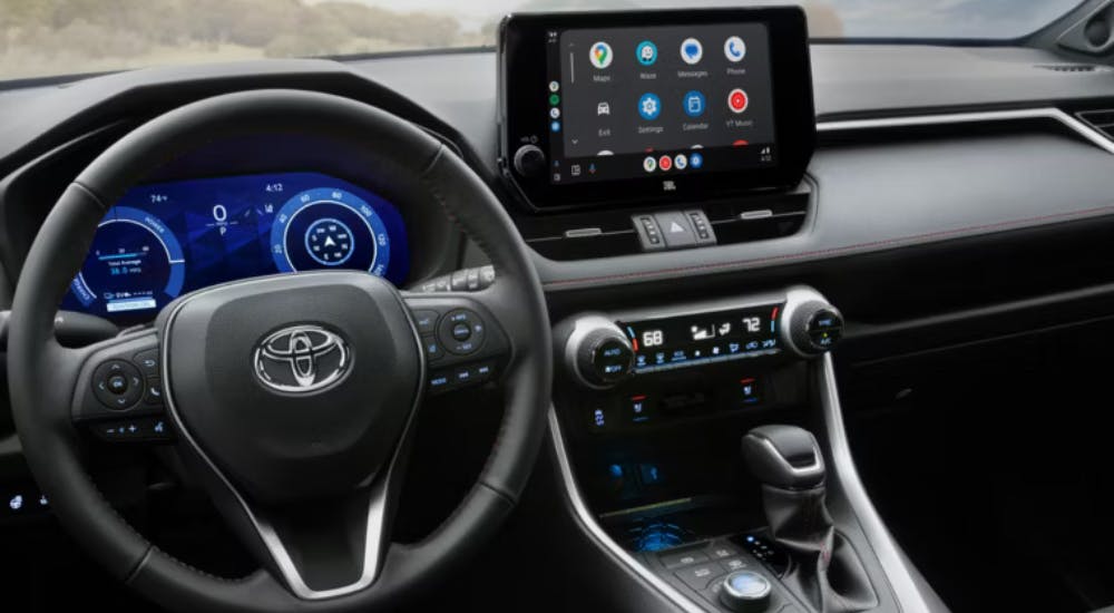 Black interior of a 2026 Toyota RAV4 for sale near Sandy Springs