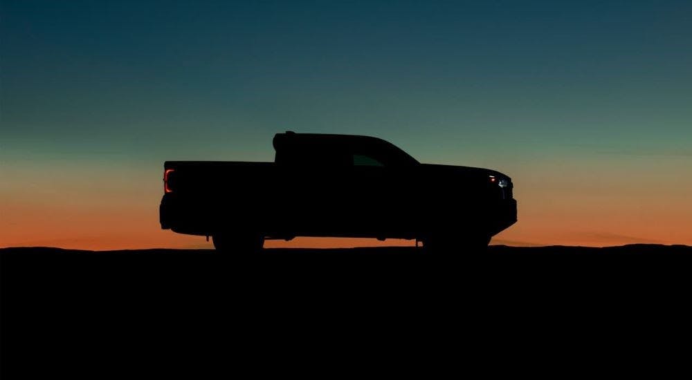 Silhouette of a 2025 Toyota Tacoma for sale near Atlanta