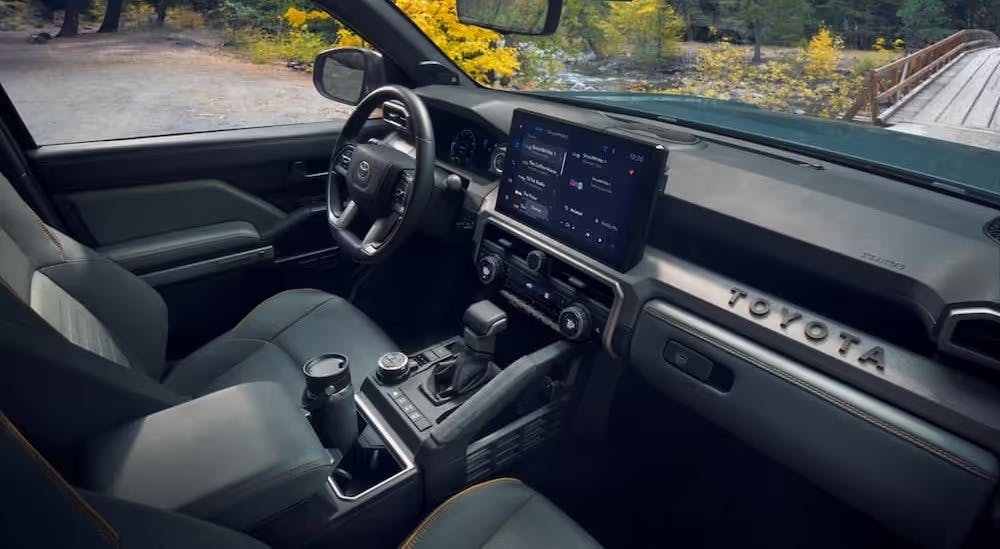 The black interior and dash are shown in a 2025 Toyota 4Runner for sale near Atlanta.