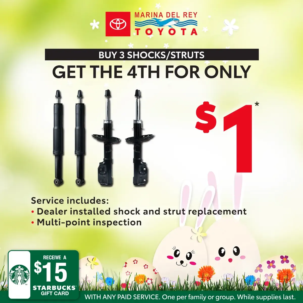 Shocks / Struts For Only $1 | Marina del Rey Toyota