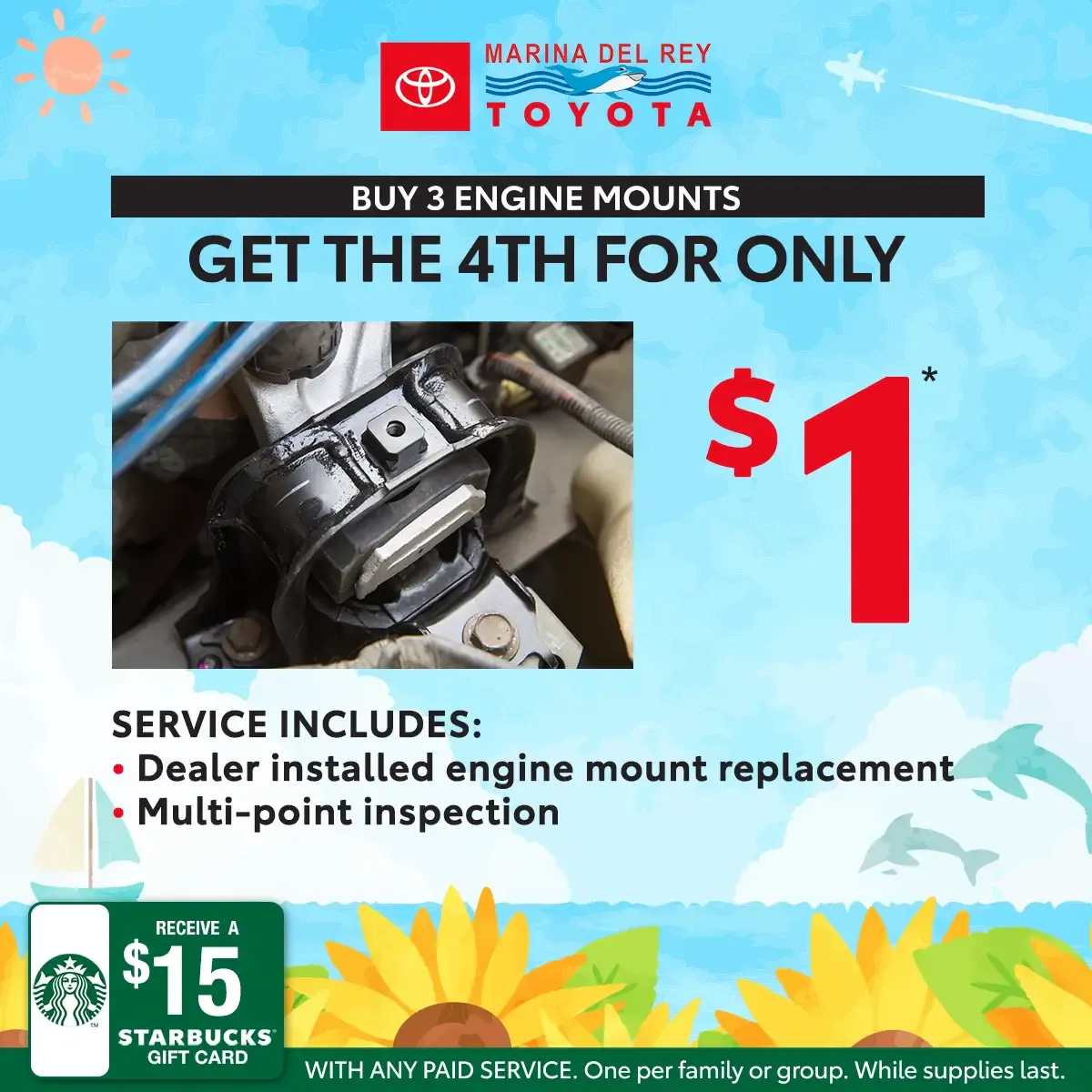 Engine Mount For Only $1 | Marina del Rey Toyota