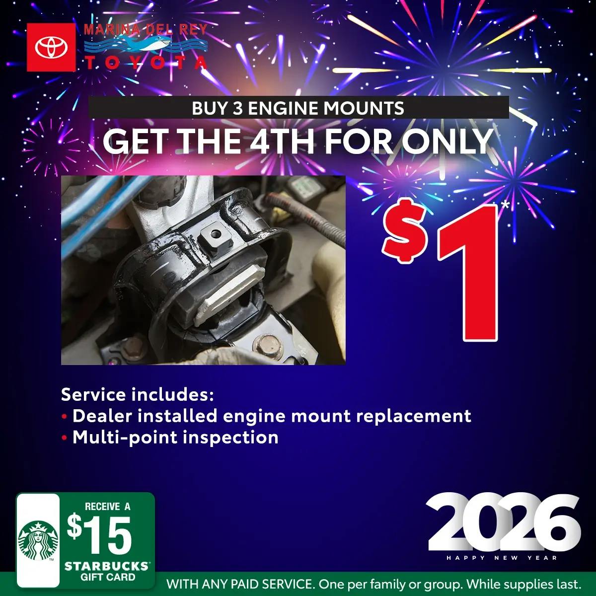 Engine Mount For Only $1 | Marina del Rey Toyota