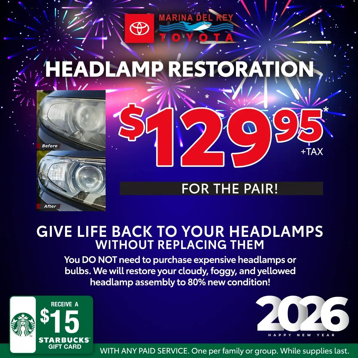 Headlamp Restoration | Marina del Rey Toyota