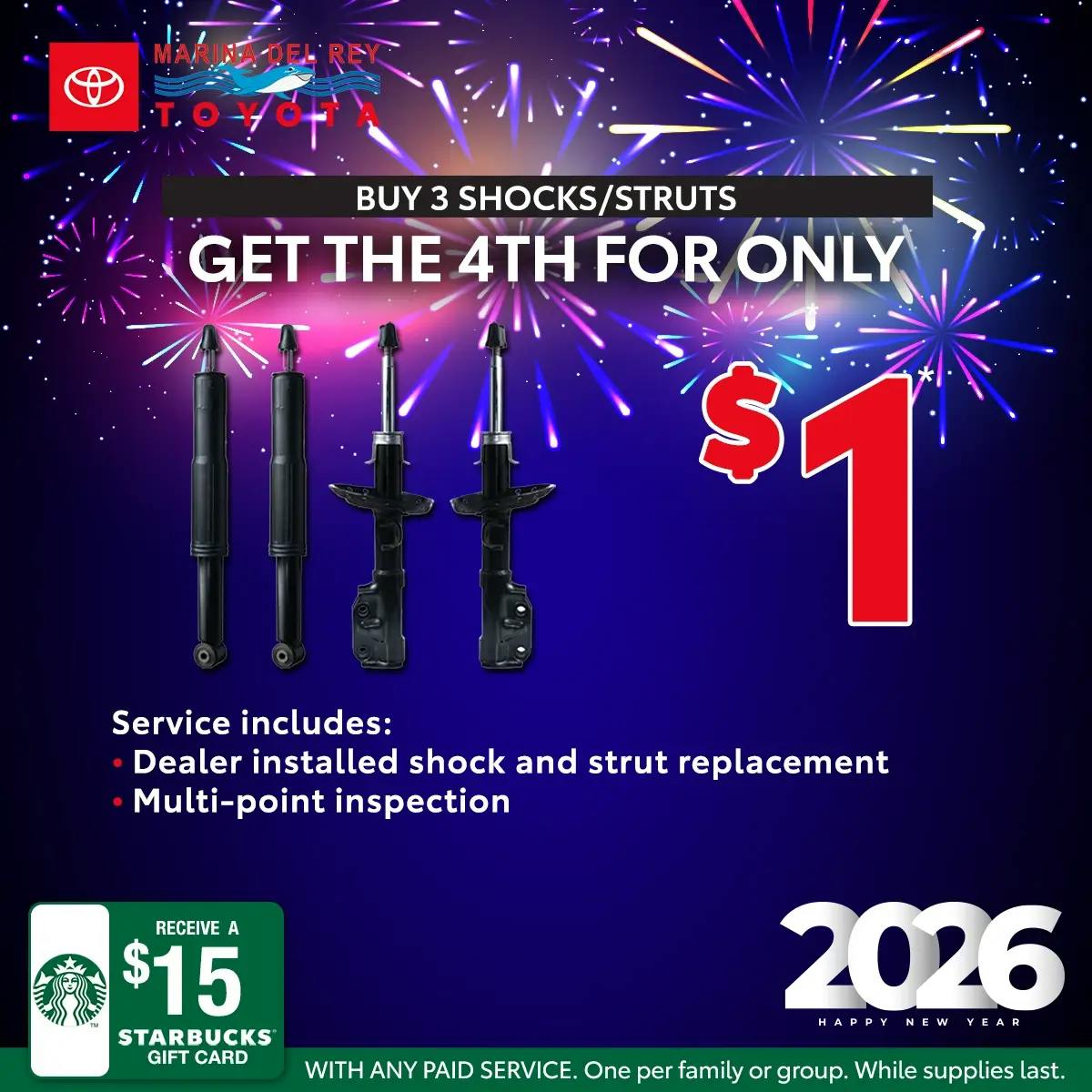 Shocks / Struts For Only $1 | Marina del Rey Toyota