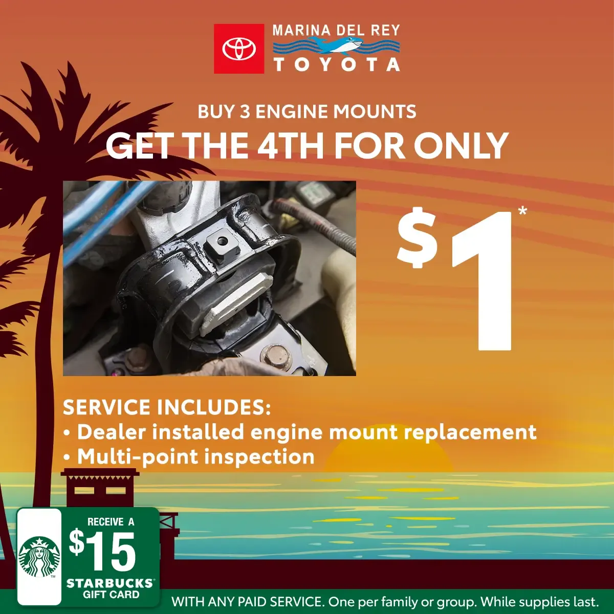 Engine Mount For Only $1 | Marina del Rey Toyota