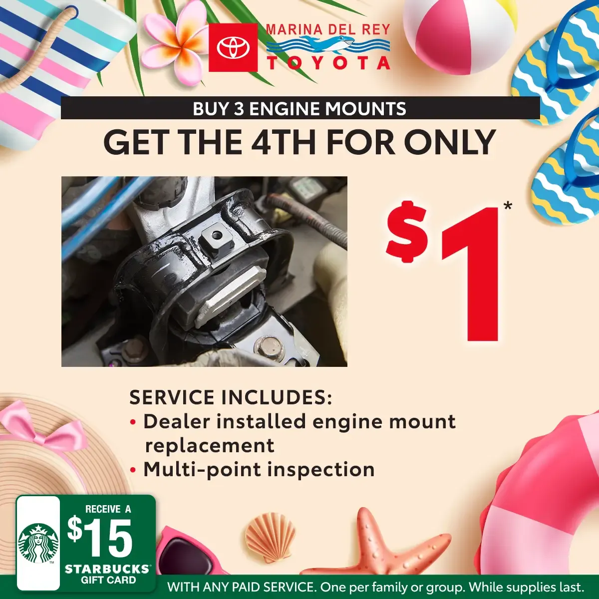 Engine Mount For Only $1 | Marina del Rey Toyota