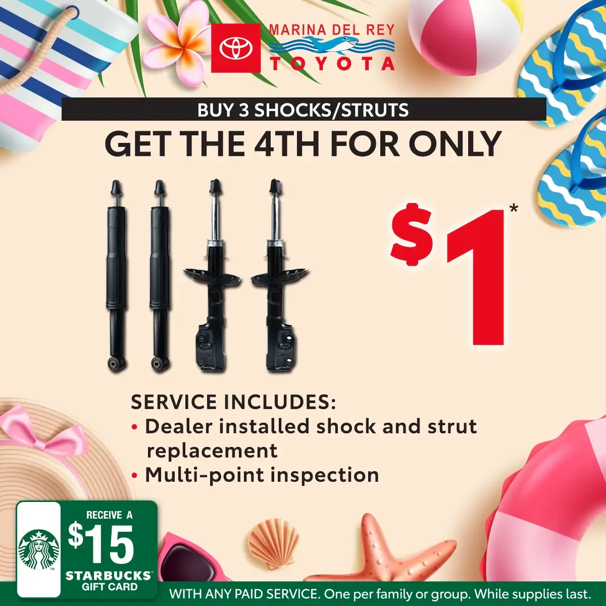 Shocks / Struts For Only $1 | Marina del Rey Toyota