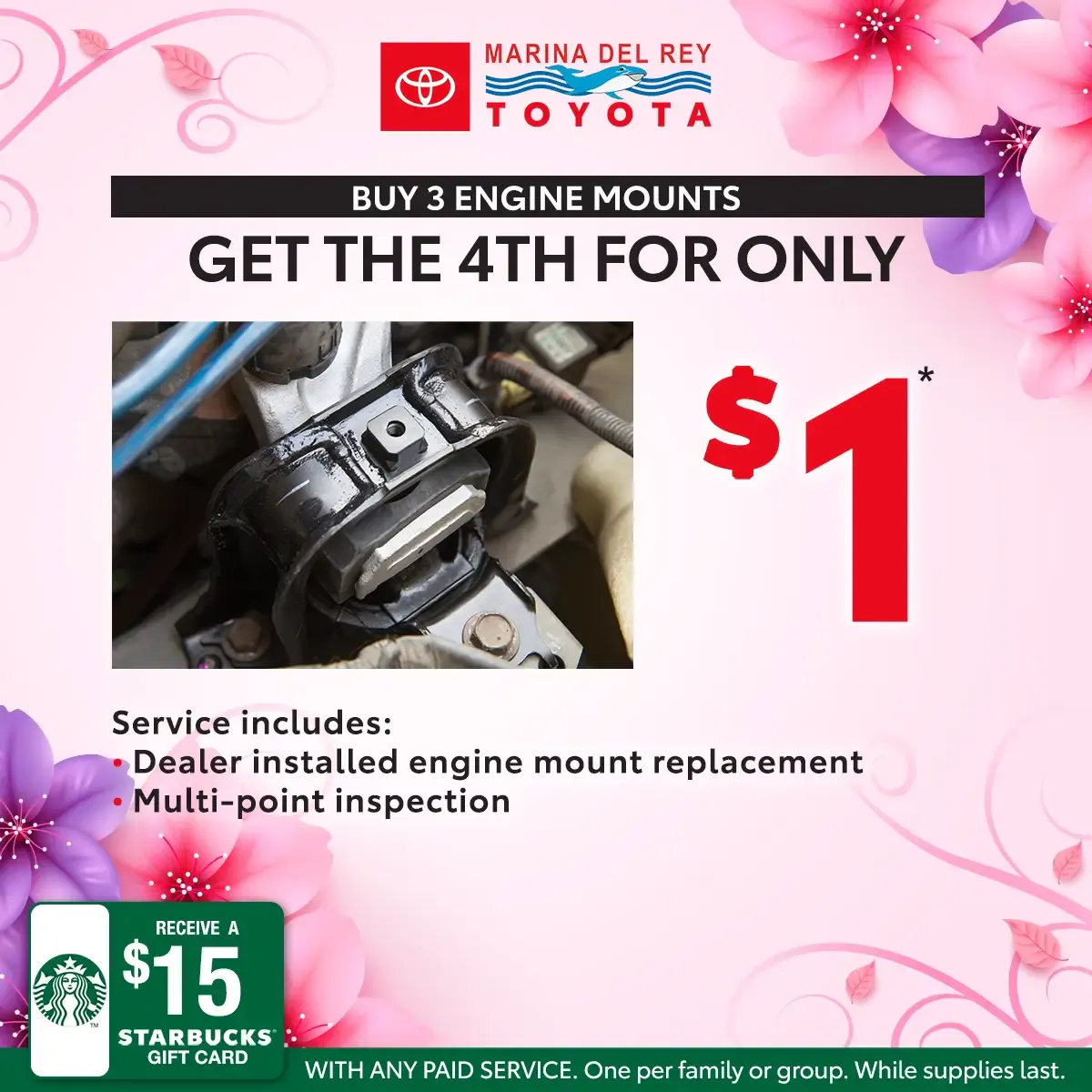 Engine Mount For Only $1 | Marina del Rey Toyota
