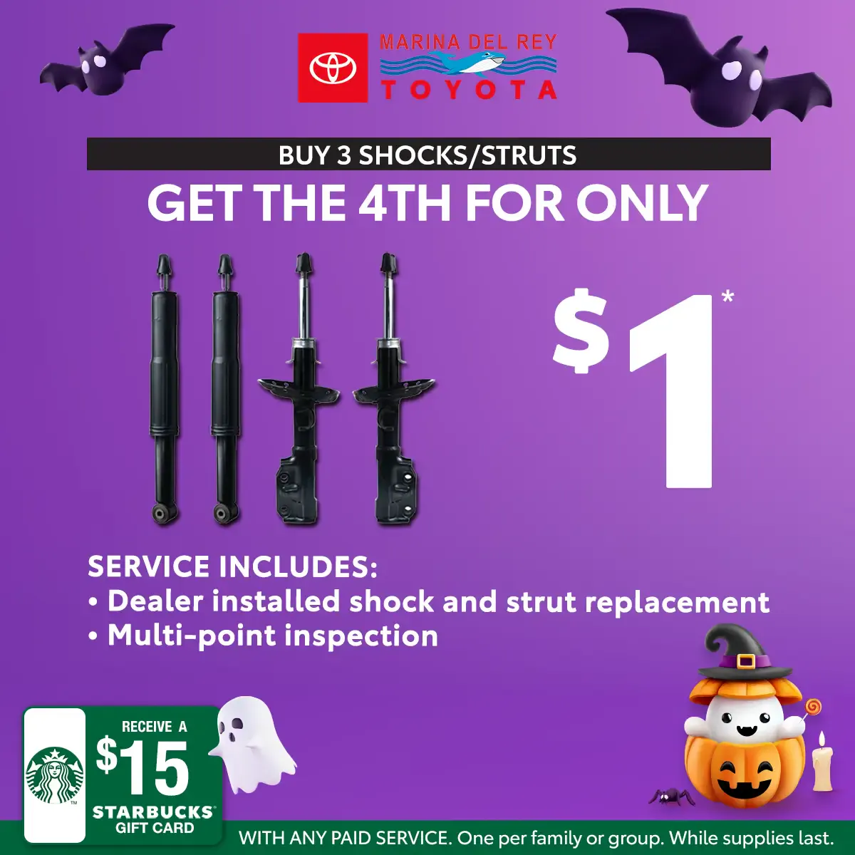 Shocks / Struts For Only $1 | Marina del Rey Toyota