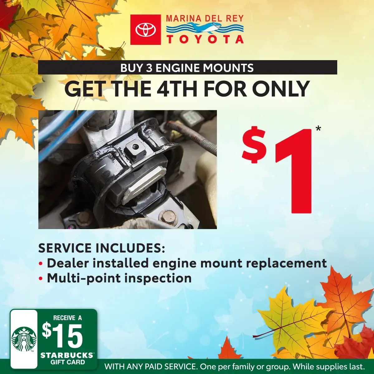 Engine Mount For Only $1 | Marina del Rey Toyota