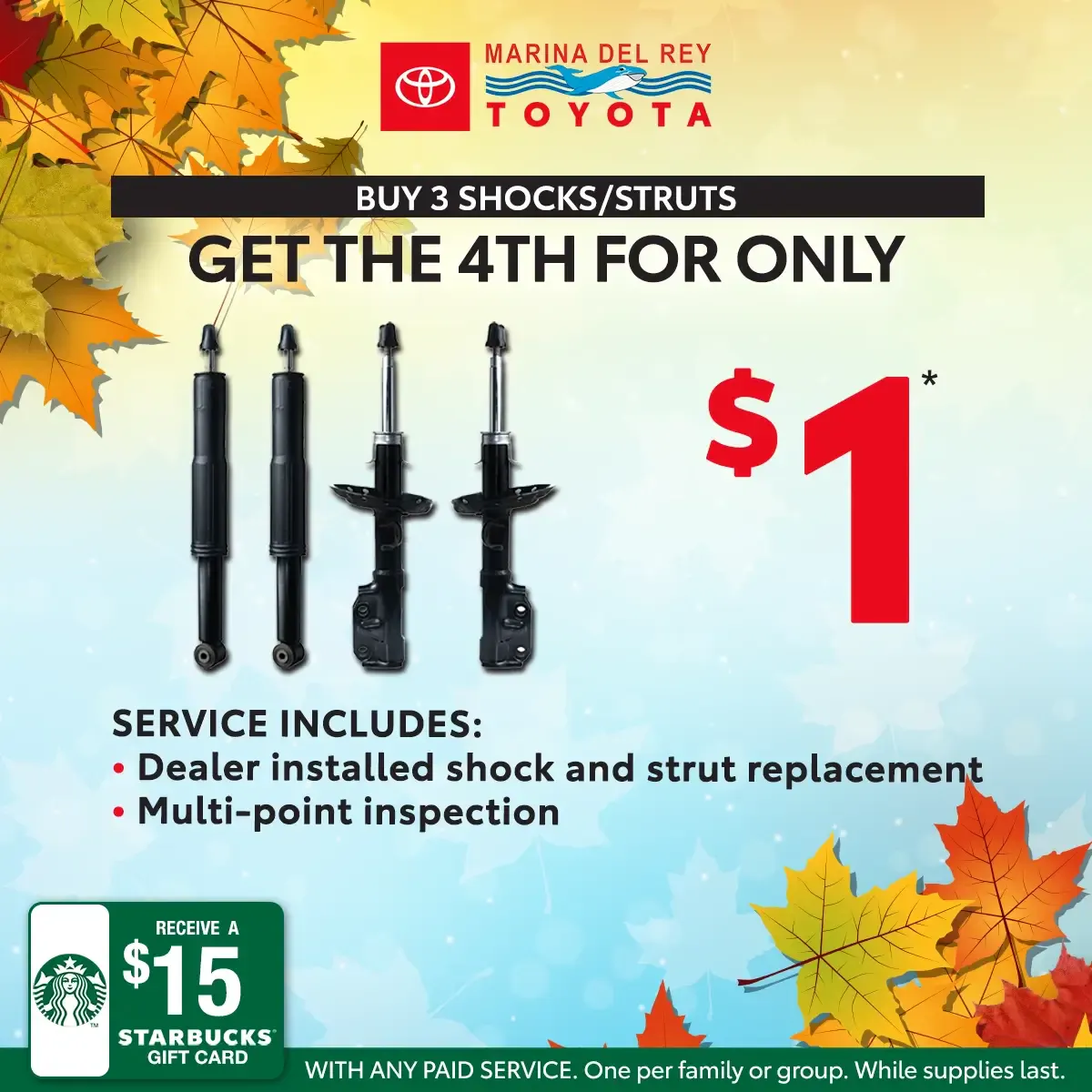 Shocks / Struts For Only $1 | Marina del Rey Toyota