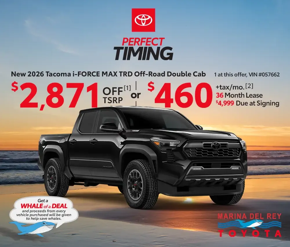 New 2026 Tacoma i-FORCE MAX TRD Off-Road Dbl. Cab 4×4 | Marina del Rey Toyota