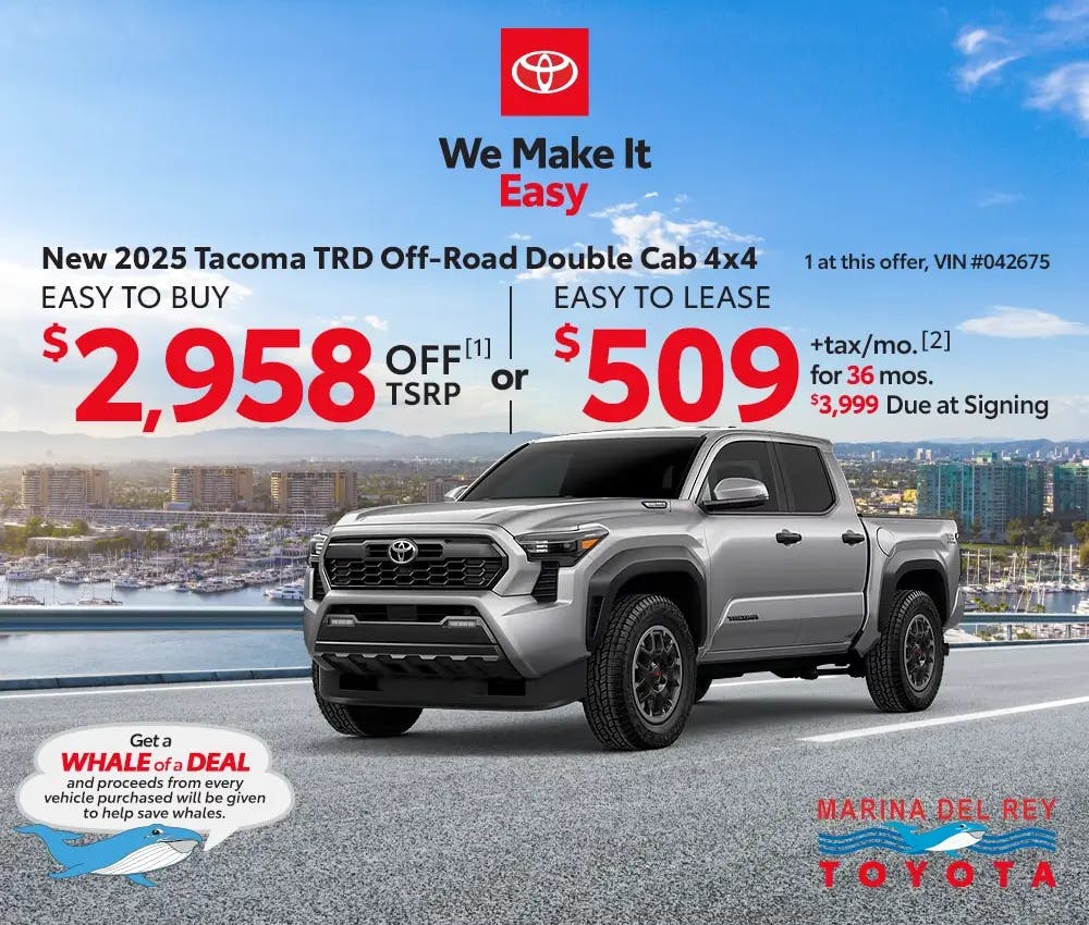 New 2025 Tacoma SR5 Dbl. Cab 4WD | Marina del Rey Toyota