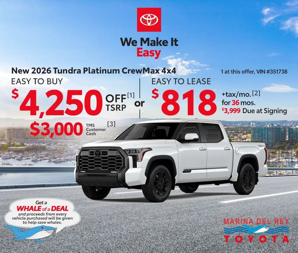 New 2026 Tundra Platinum CrewMax 4×4 | Marina del Rey Toyota