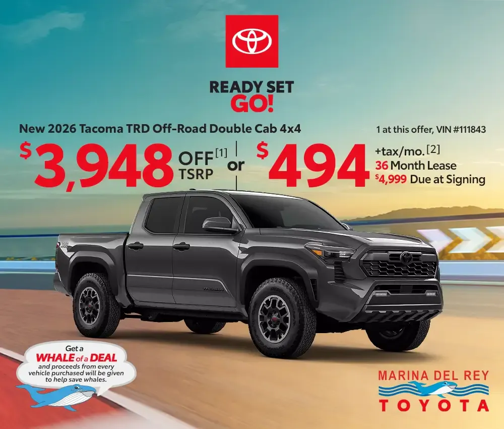 New 2026 Tacoma TRD Off-Road Dbl. Cab 4×4 | Marina del Rey Toyota
