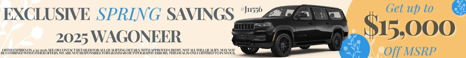 Spring Savings 2025 Wagoneer | McCarthy Lee