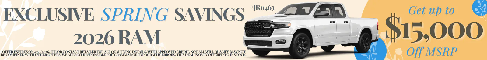 Spring Savings 2026 Ram | McCarthy Lee