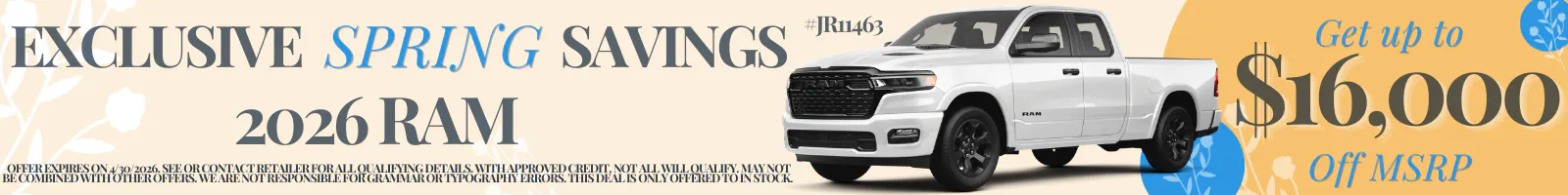 Spring Savings 2026 Ram
